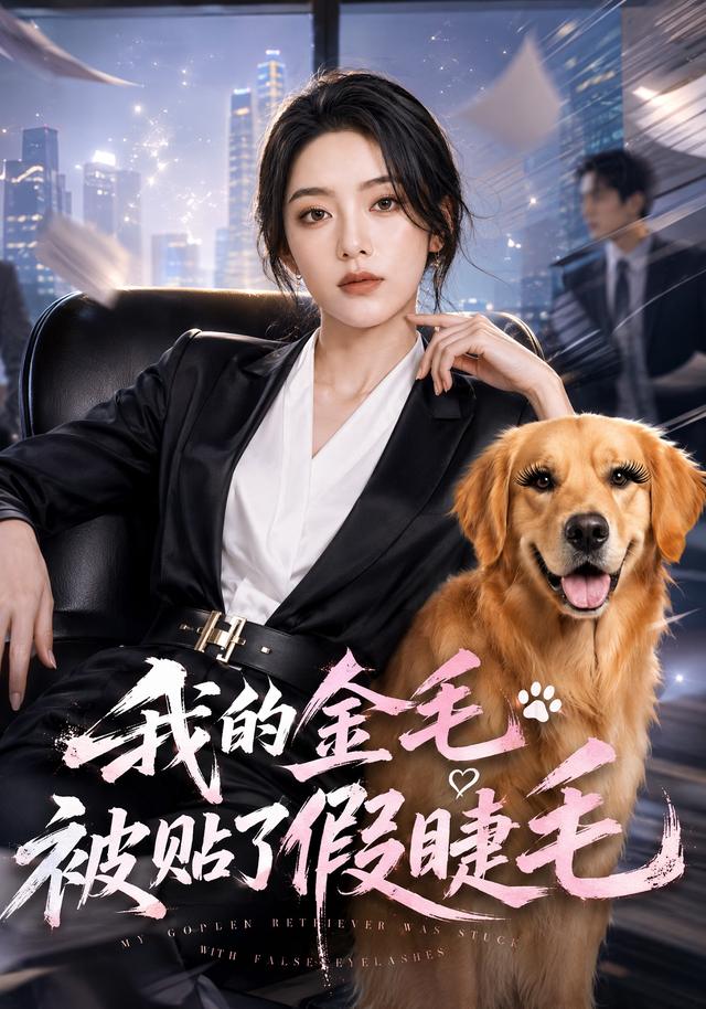 我的金毛被贴了假睫毛