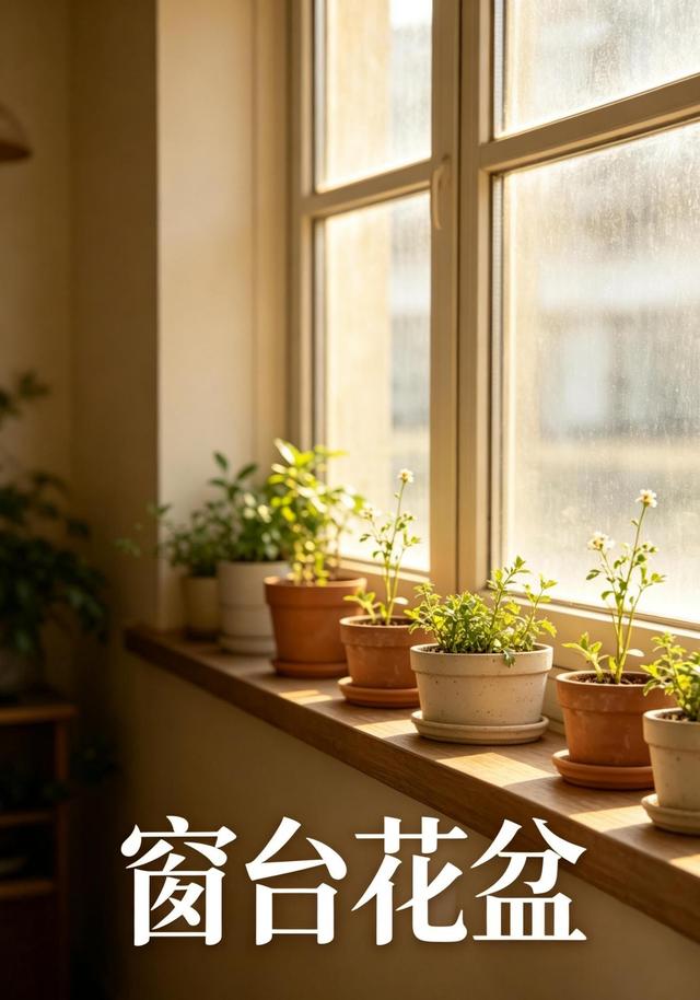 窗台花盆