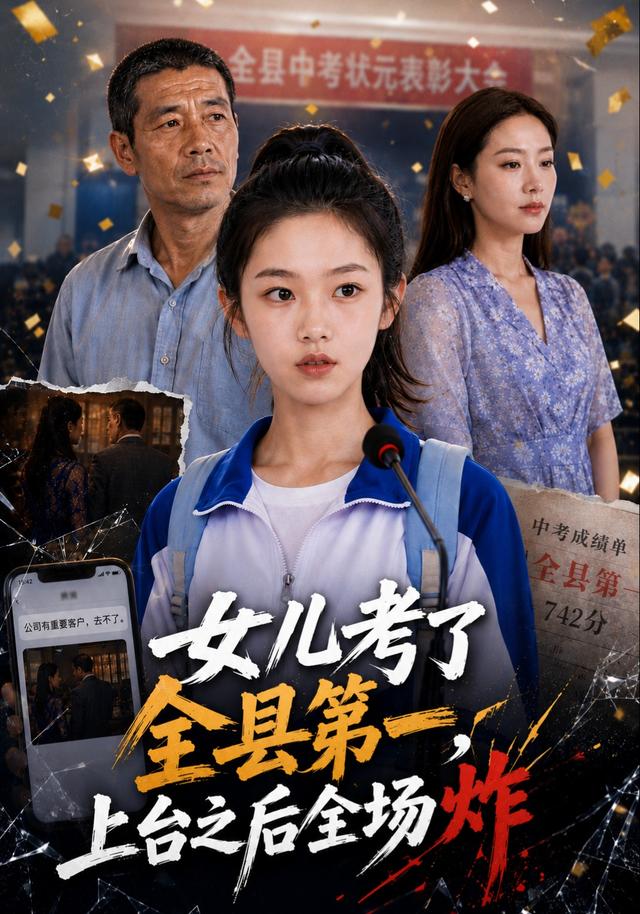 女儿考了全县第一，上台之后全场炸 cover