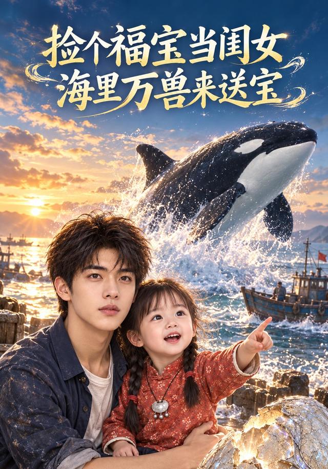 捡个福宝当闺女，海里万兽来送宝