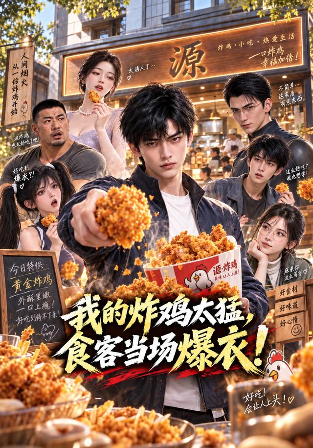 我的  炸鸡太猛，食客当场爆衣！