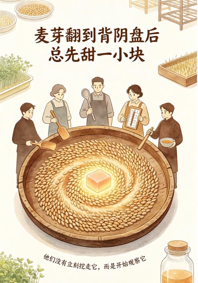 麦芽翻到背阴盘后总先甜一小块 cover