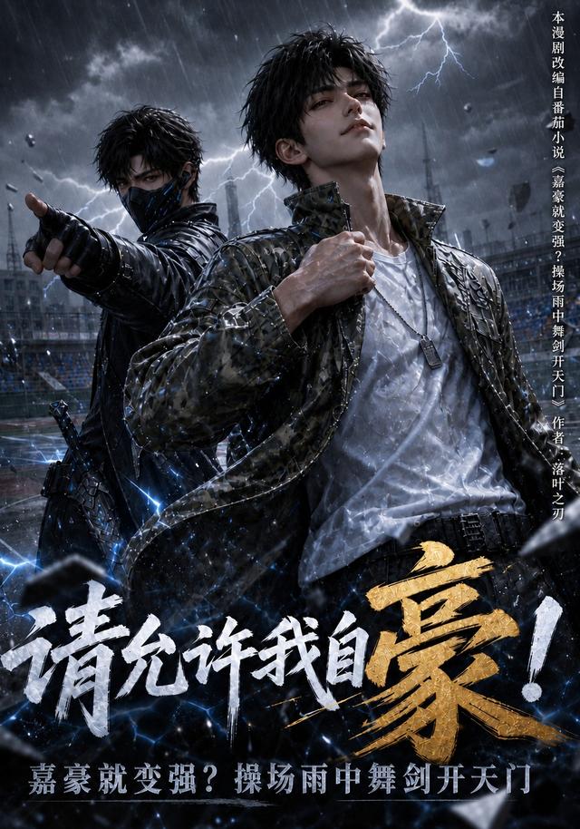 请允许我自豪嘉豪就变强操场雨中舞剑开天门