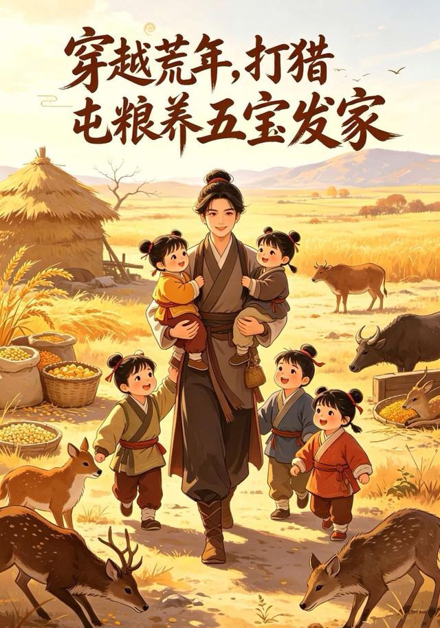 穿越荒年，打猎屯粮养五宝发家