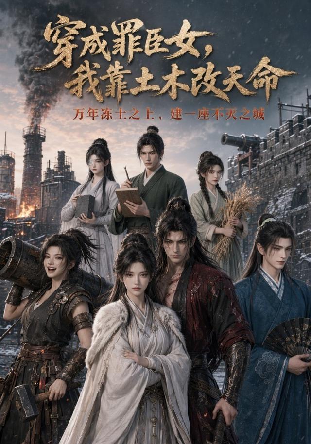穿成罪臣女，我靠土木改天命 cover