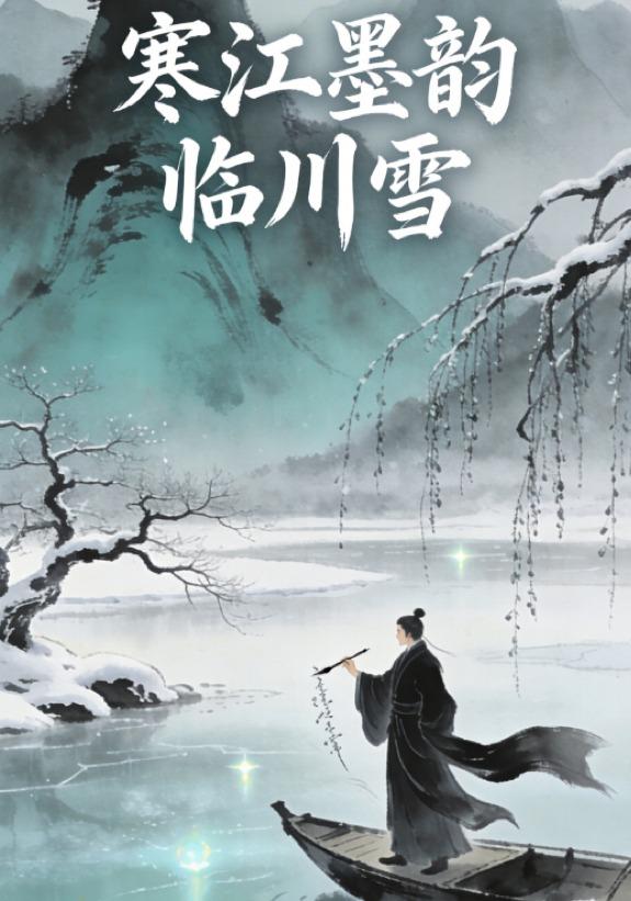 寒江墨韵，临川雪封面图