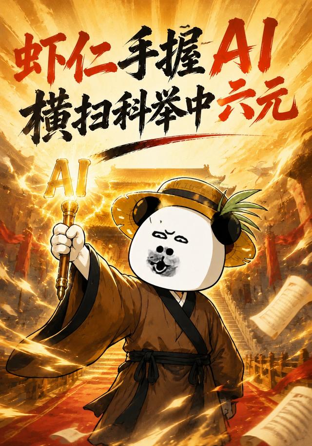 虾仁手握AI，横扫科举中六元