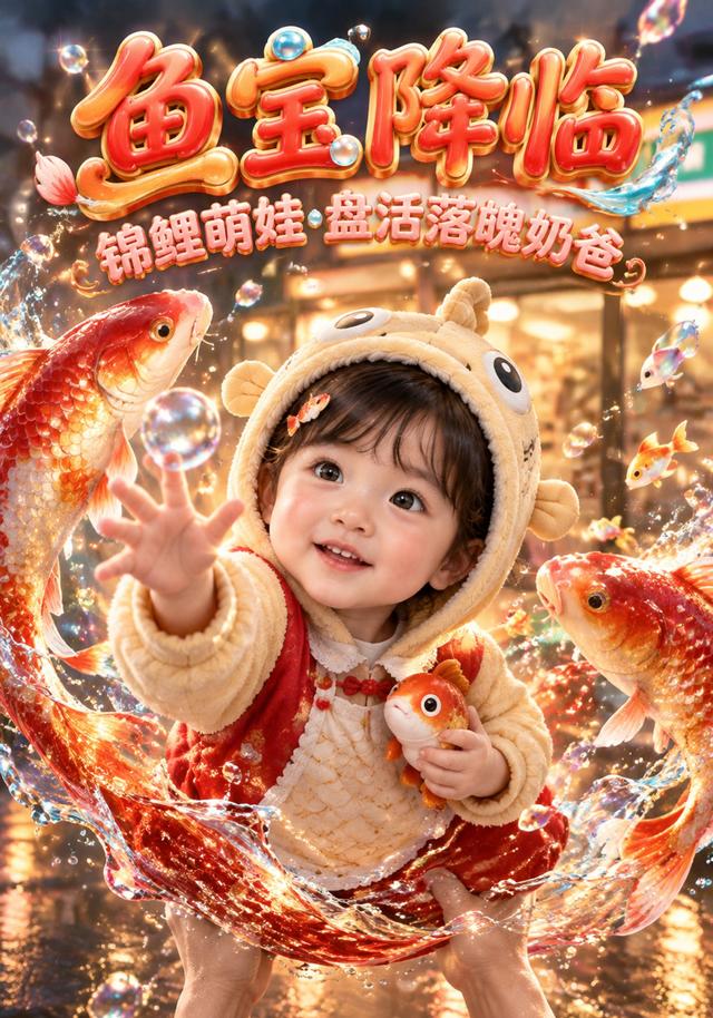 鱼宝降临，锦鲤萌娃盘活落魄奶爸