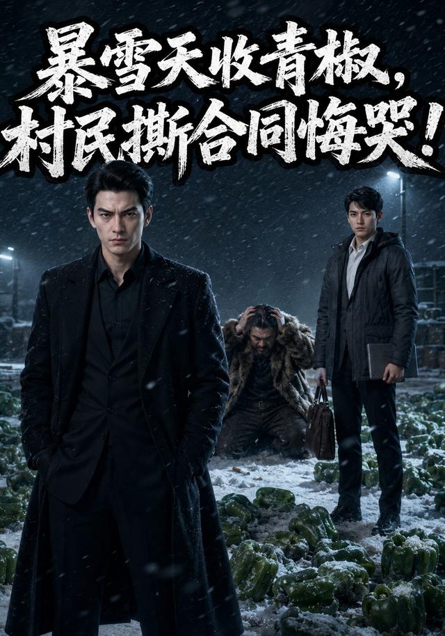 暴雪天收青椒，村民撕合同悔哭！