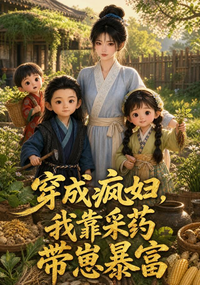 穿成疯妇，我靠采药带崽暴富 cover