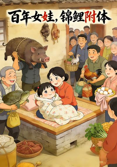 百年女娃，锦鲤附体