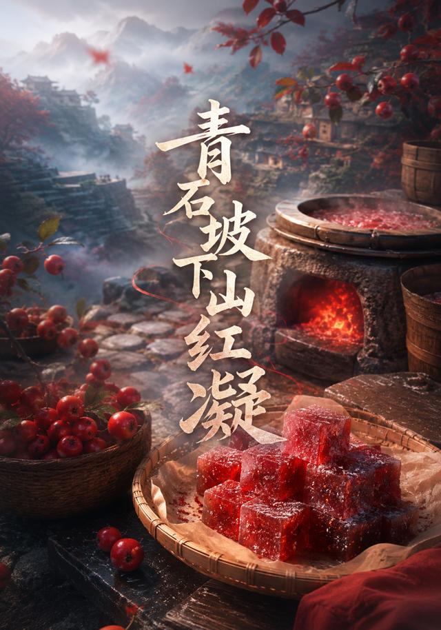 青石坡下山红凝