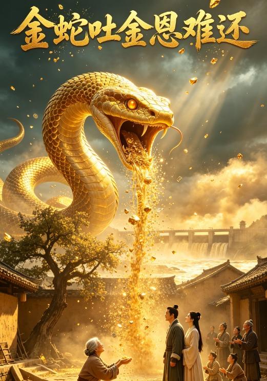 金蛇吐金恩难还