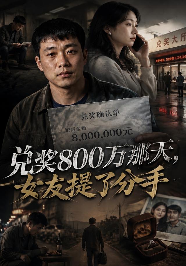 兑奖800万那天，女友提了分手