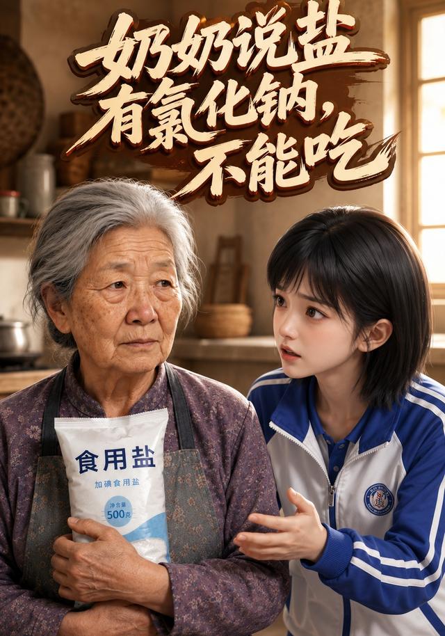 奶奶说盐有氯化钠，不能吃