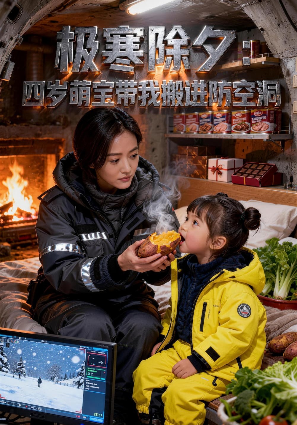 极寒除夕：四岁萌宝带我搬进防空洞