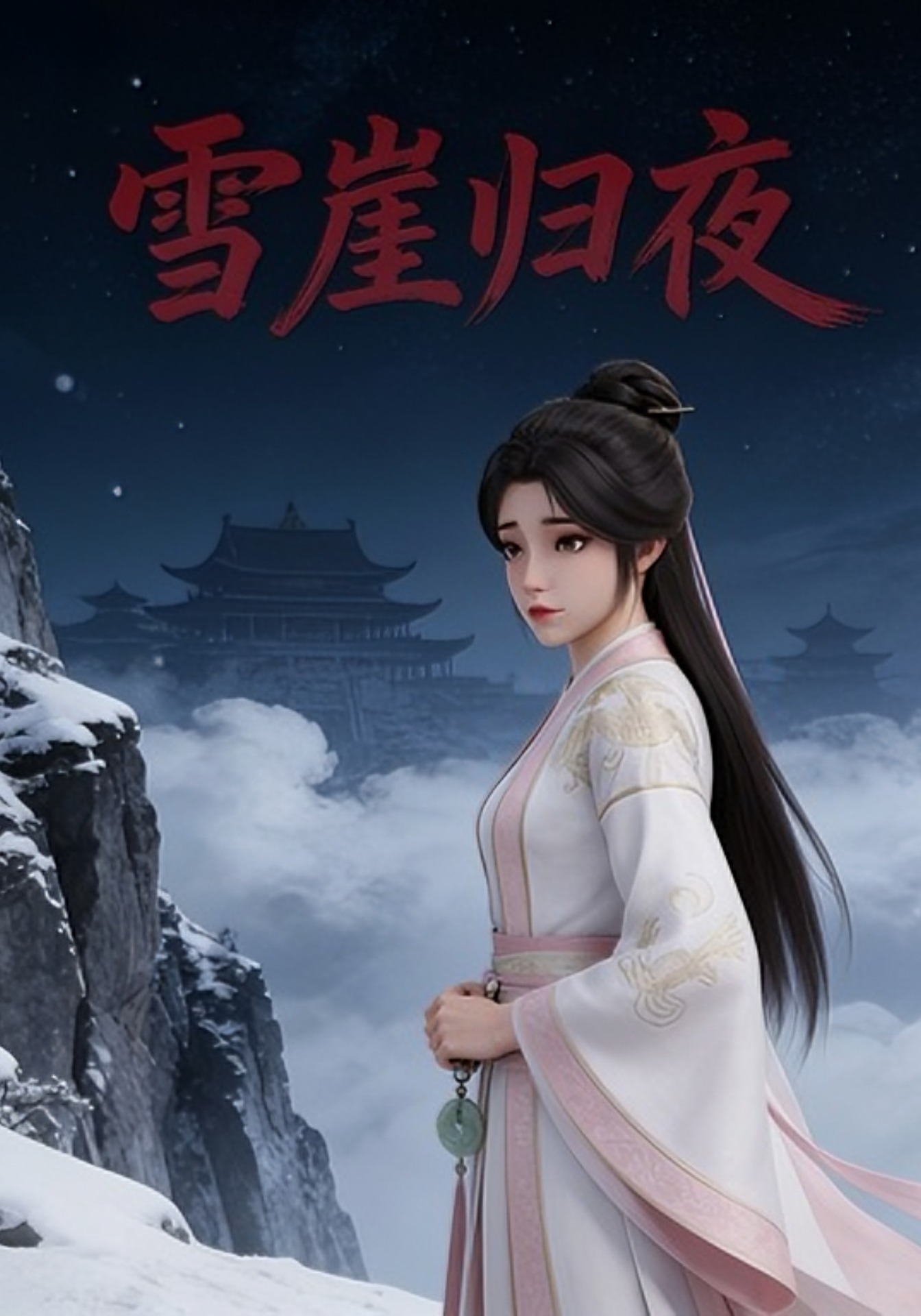 雪崖归夜