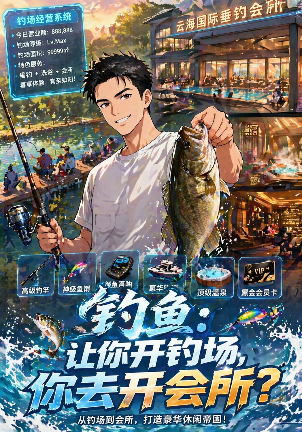 钓鱼：让你开钓场，你去开会所？