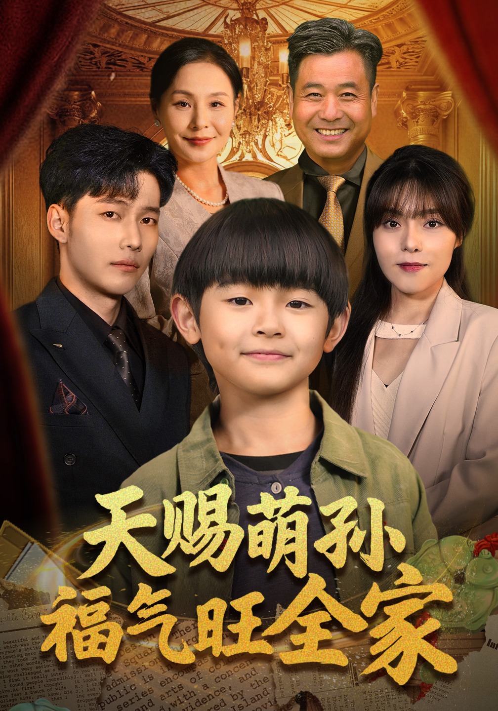 天赐萌孙福气旺全家}