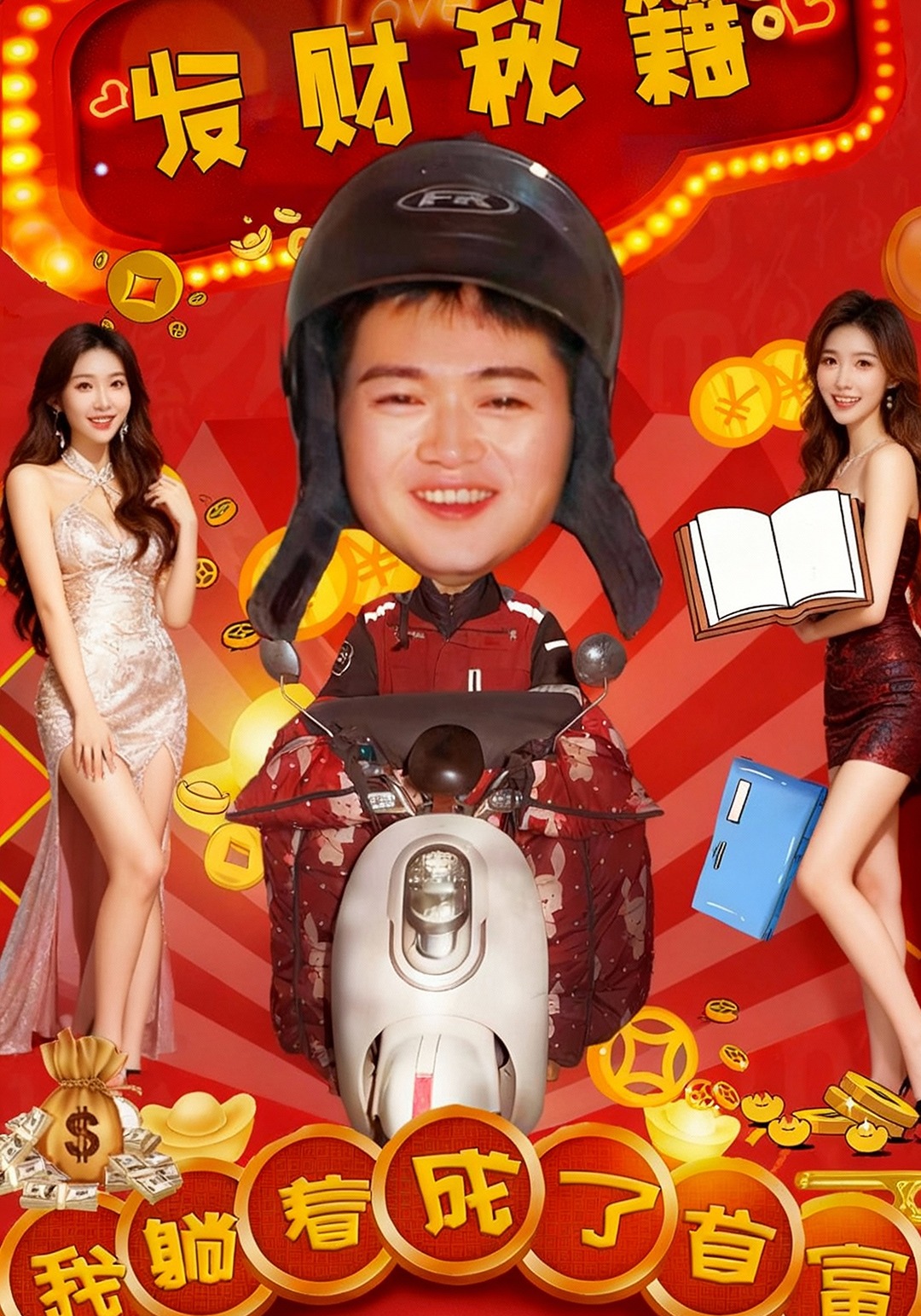 《发财秘笈、我躺着成了首富》封面图