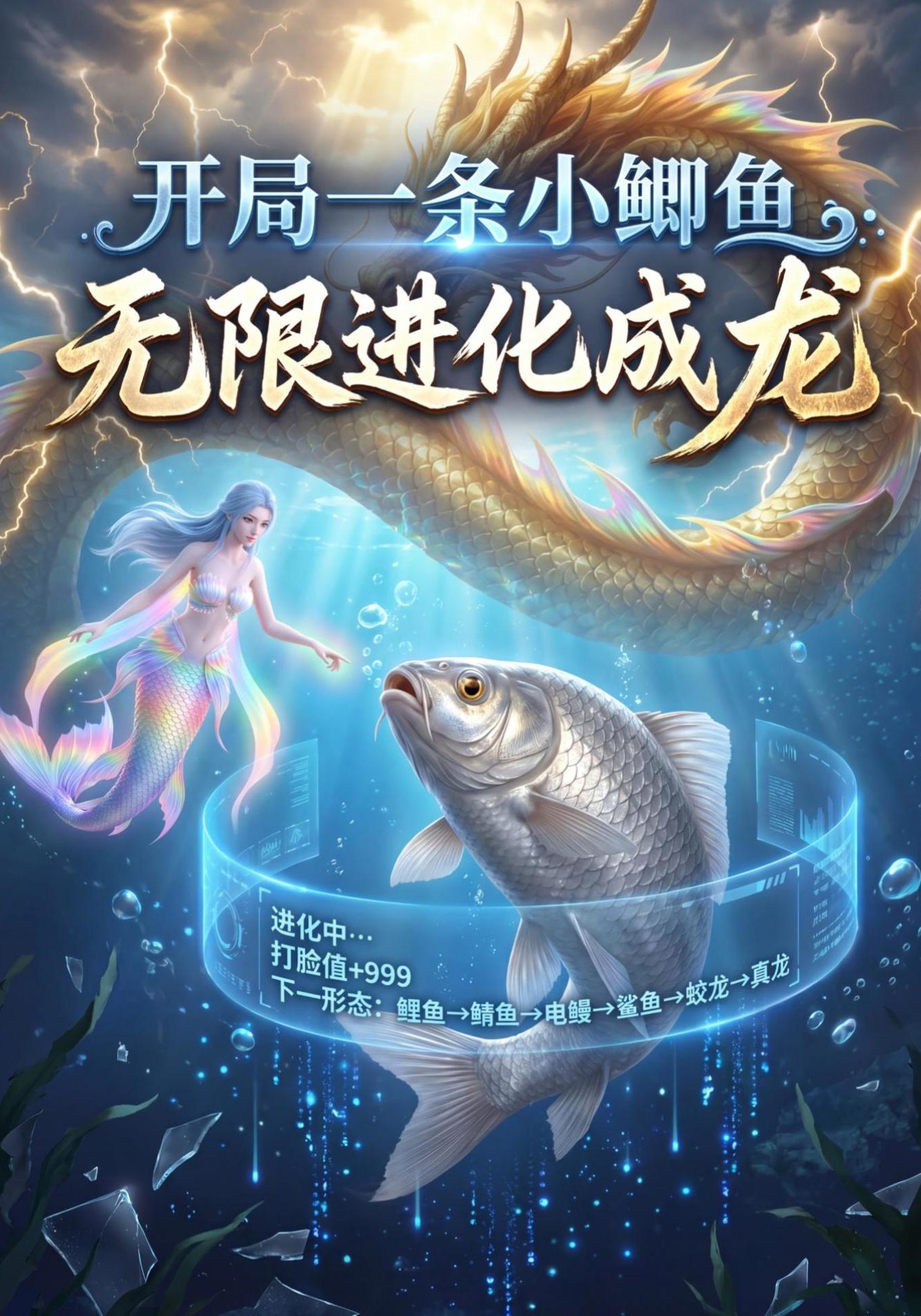 开局一条小鲫鱼，无限进化成龙