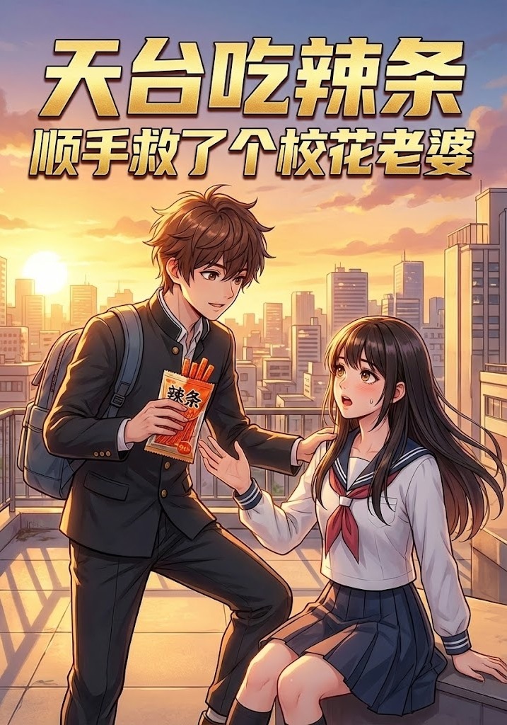 天台吃辣条，顺手救了个校花老婆