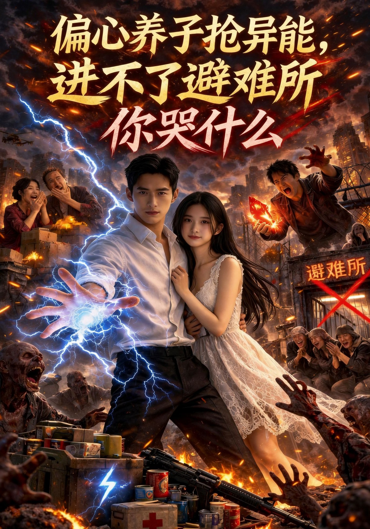 偏心养子抢异能，进不了避难所你哭什么