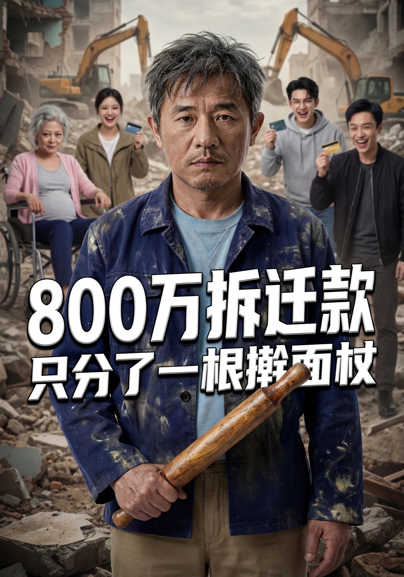 800万拆迁款只分了一根擀面杖