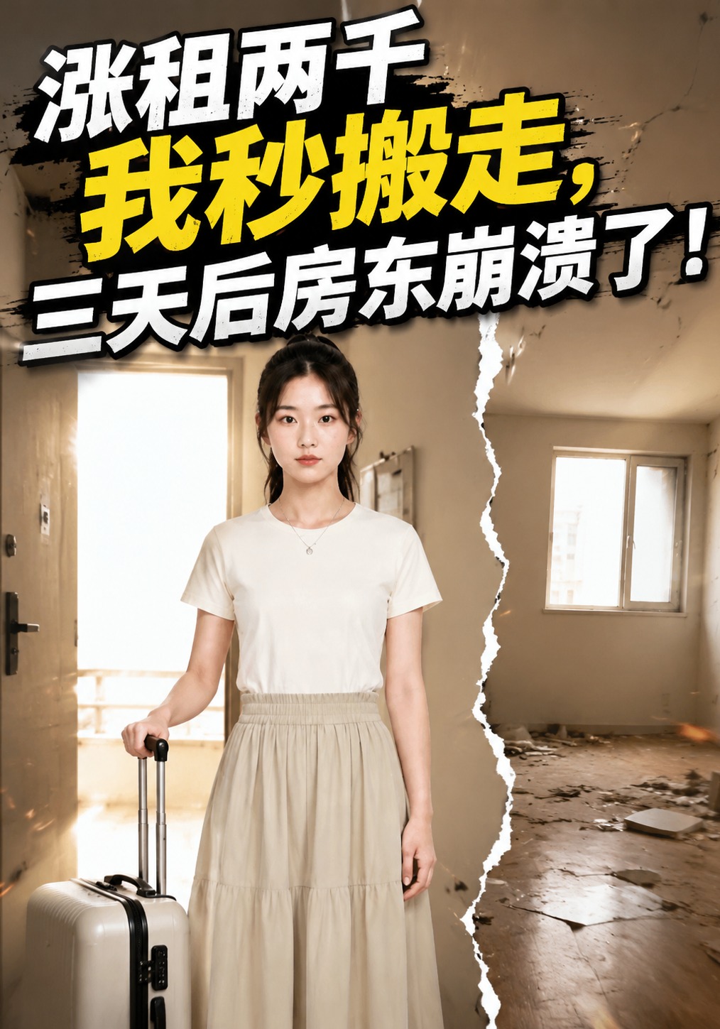 涨租两千我秒搬走，三天后房东崩溃了！