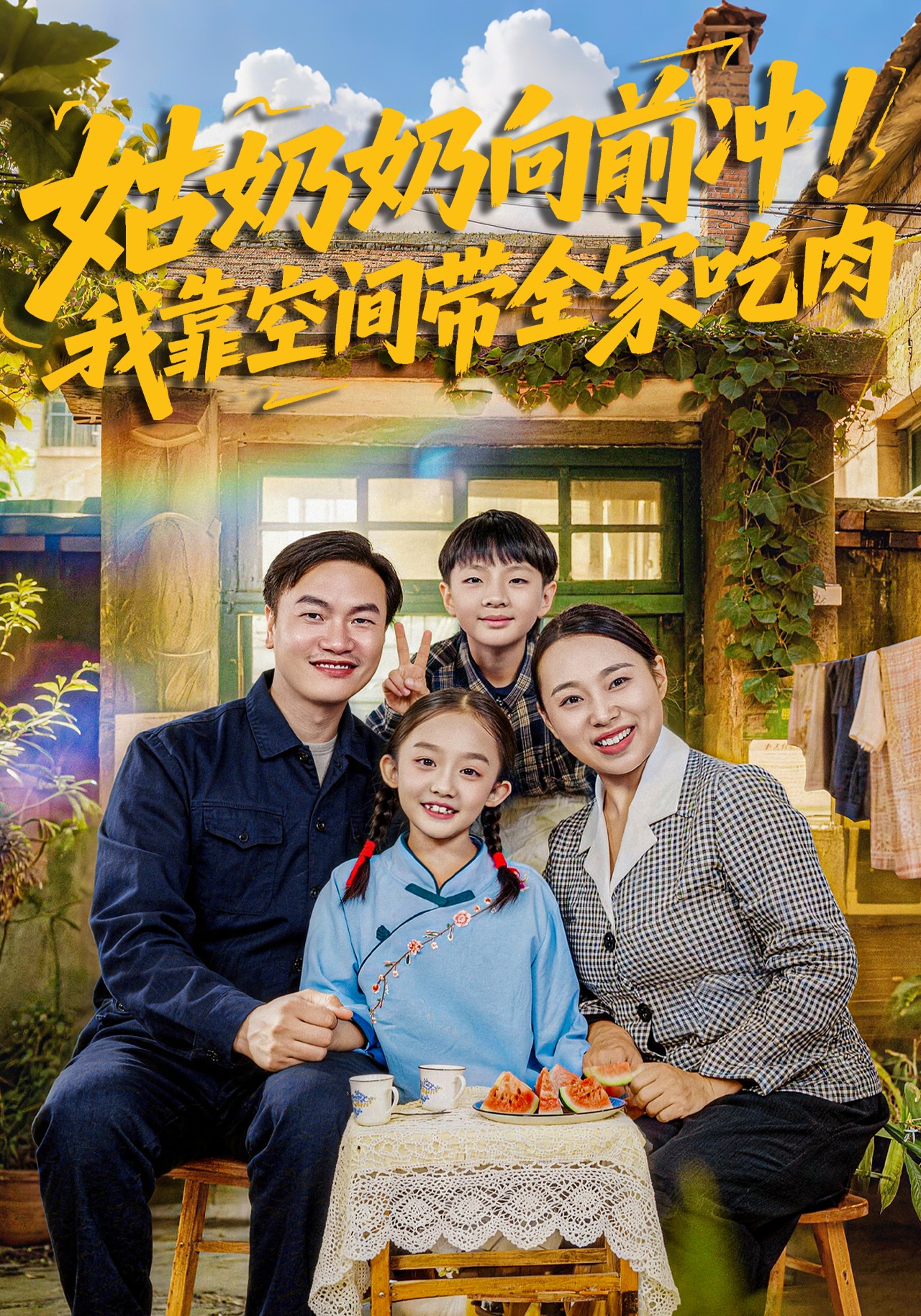 姑奶奶向前冲我靠空间带全家吃肉}