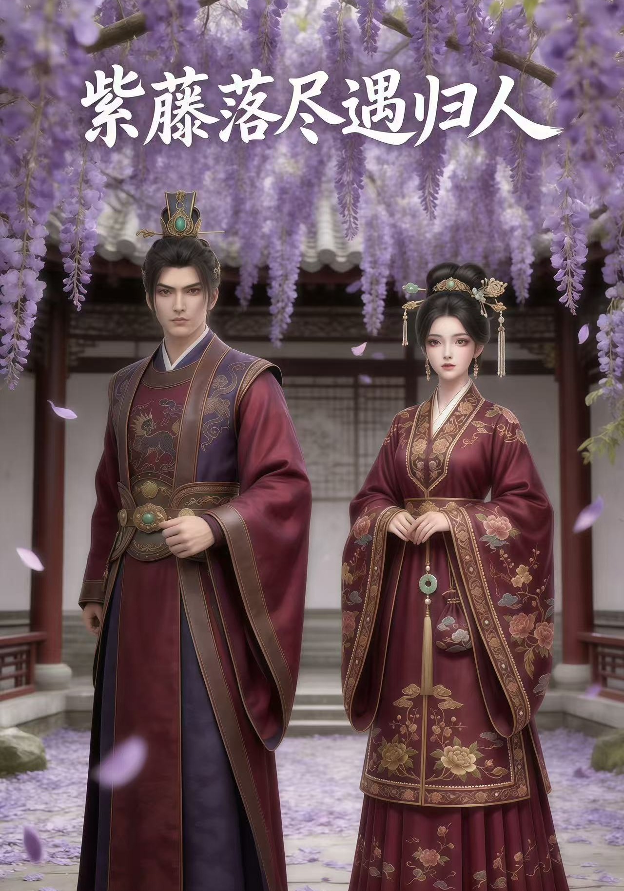 紫藤落尽遇归人