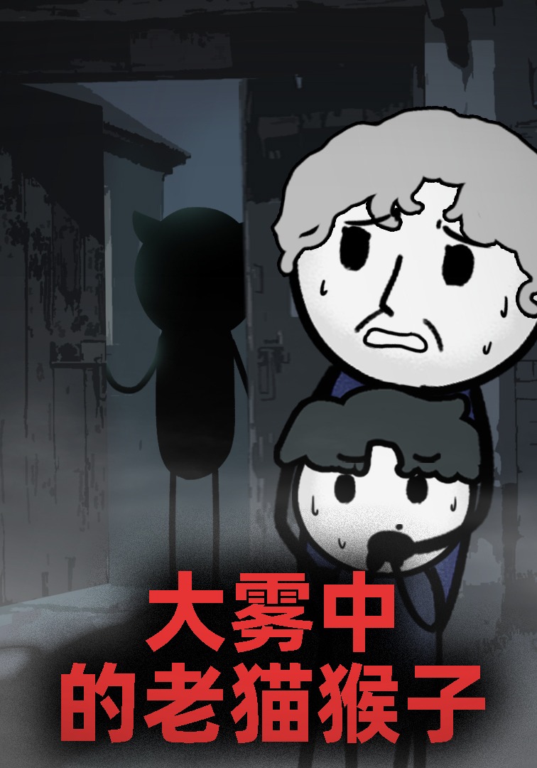 大雾中的老猫猴子