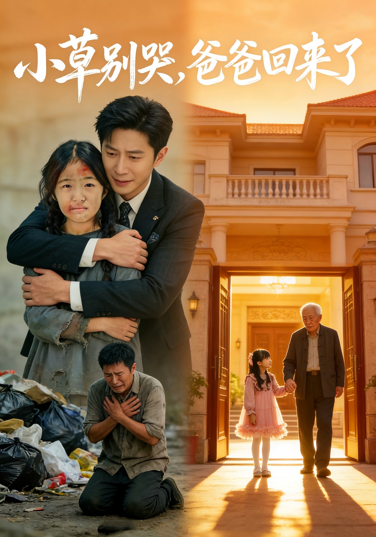 小草别哭爸爸回来了